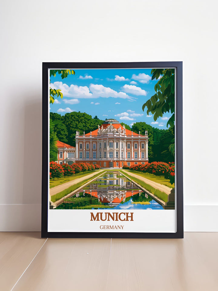 Beautiful Munich Photo of GERMANY Nymphenburg Palace highlighting its stunning architecture and gardens perfect for home decor travel enthusiasts and Germany photography collections makes a thoughtful gift for fathers day mothers day birthdays and anniversaries