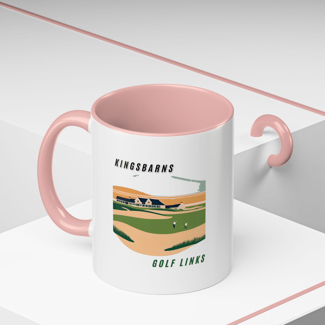 Enjoy your favorite beverage with this Kingsbarns Golf Links mug, highlighting the course’s stunning landscapes and timeless appeal. Dishwasher-safe and durable, it is a meaningful gift or keepsake for fans of Kingsbarns.