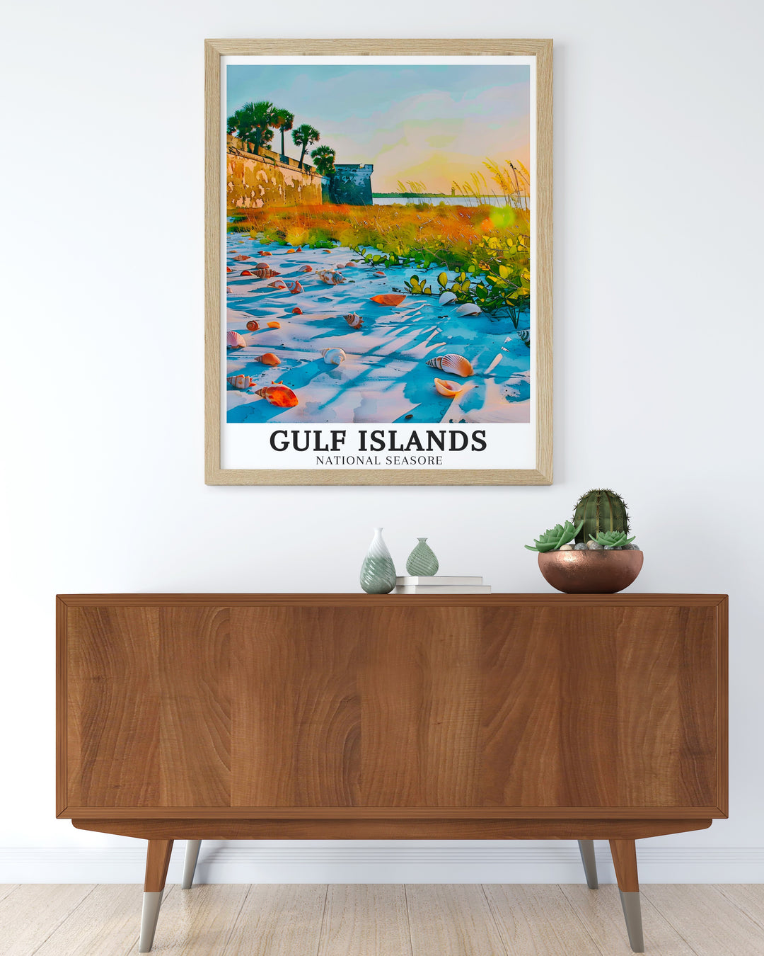 The Gulf Islands wall art captures the quiet and peaceful atmosphere of Floridas Gulf Islands. With crystal clear waters and endless white sand, this artwork is a must have for anyone who appreciates natural beauty. Whether displayed in a living room, bedroom, or office, this wall art brings a touch of coastal elegance to any space.