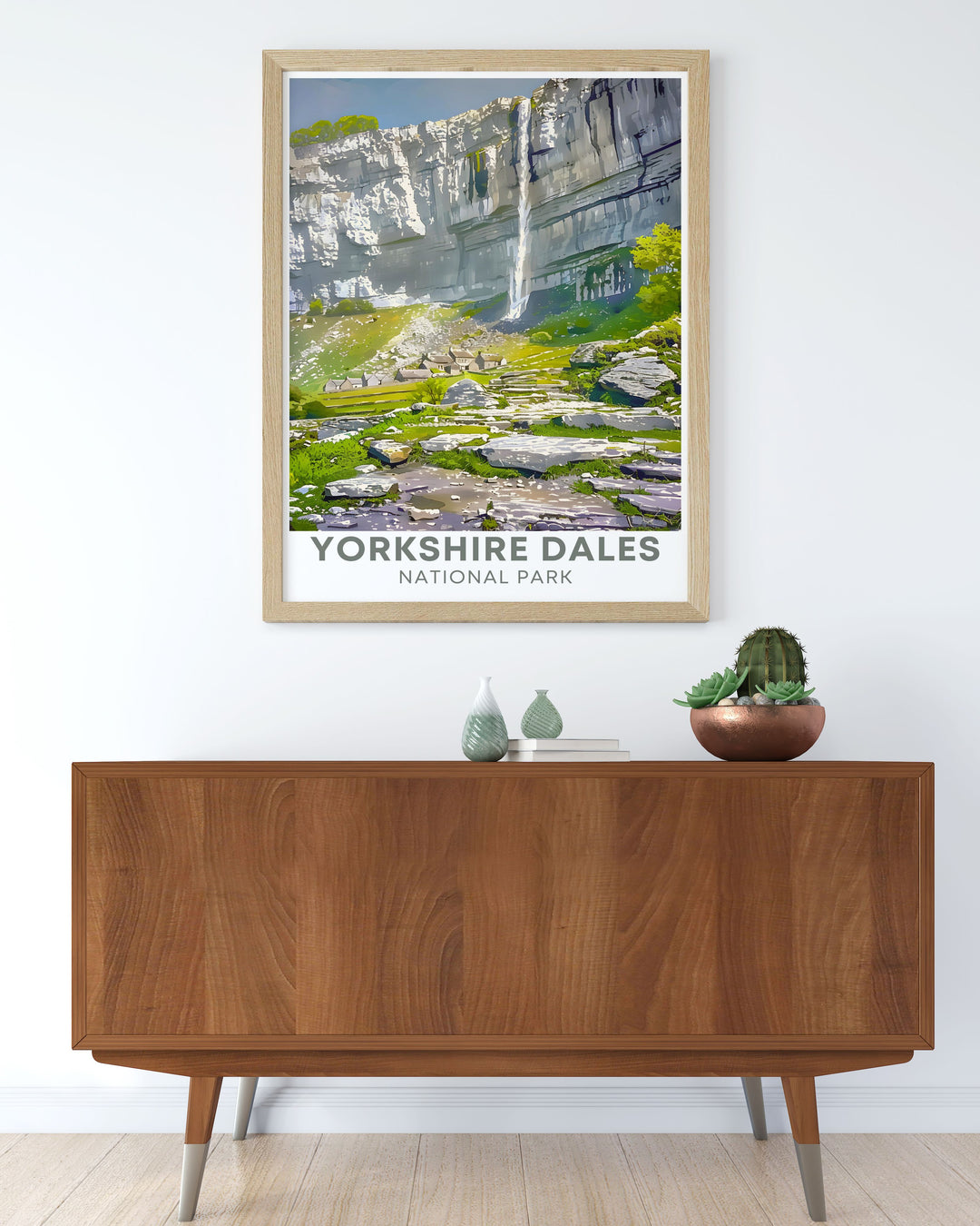 Enhance your living space with this Malhom Cov posterViaduct showcasing the breathtaking scenery of the Yorkshire Dales a must have for those who appreciate the beauty of natural landscapes.