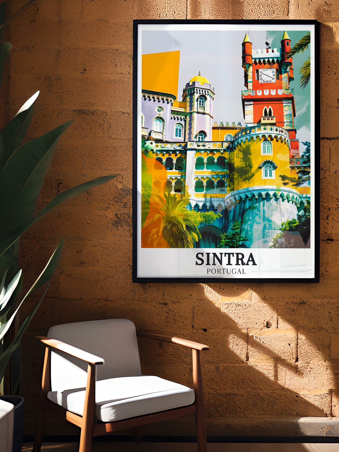 Sintra Poster showcasing the picturesque Pena National Palace Portuguese Riviera perfect wall decor for creating a captivating focal point in any room