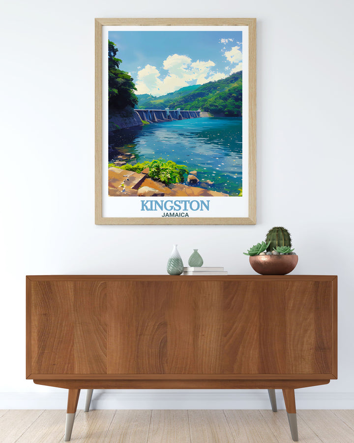 Experience the best of Caribbean travel art with Hermitage Dam and Kingston prints a collection that blends bold colors and peaceful landscapes perfect for adding a touch of tropical beauty to your home decor