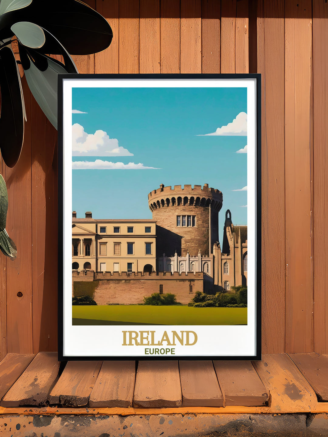 Celebrate Dublins rich heritage and modern vibrancy with this wall print showcasing Dublin Castle. The perfect gift for travelers, this artwork brings a touch of Irelands history and architecture to any room.