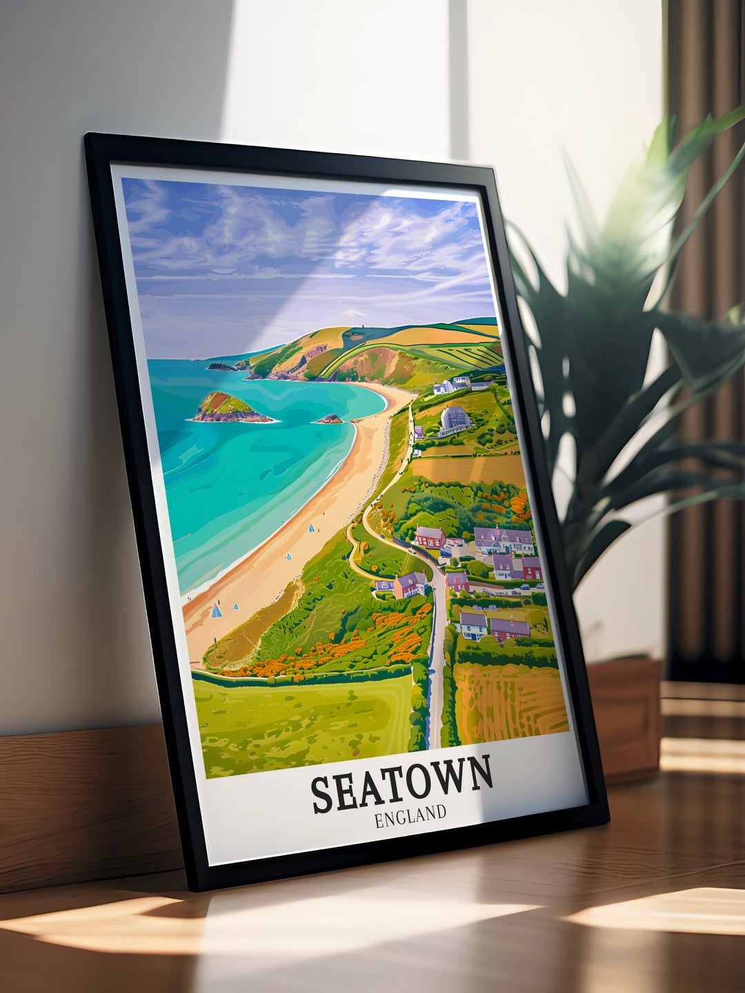 Experience the charm of Seatown Beach and Dorset Eype Beach with these beautiful travel prints This stunning beach art adds a touch of serenity to your living room making it a perfect gift for anyone who loves the ocean or the Dorset coastline