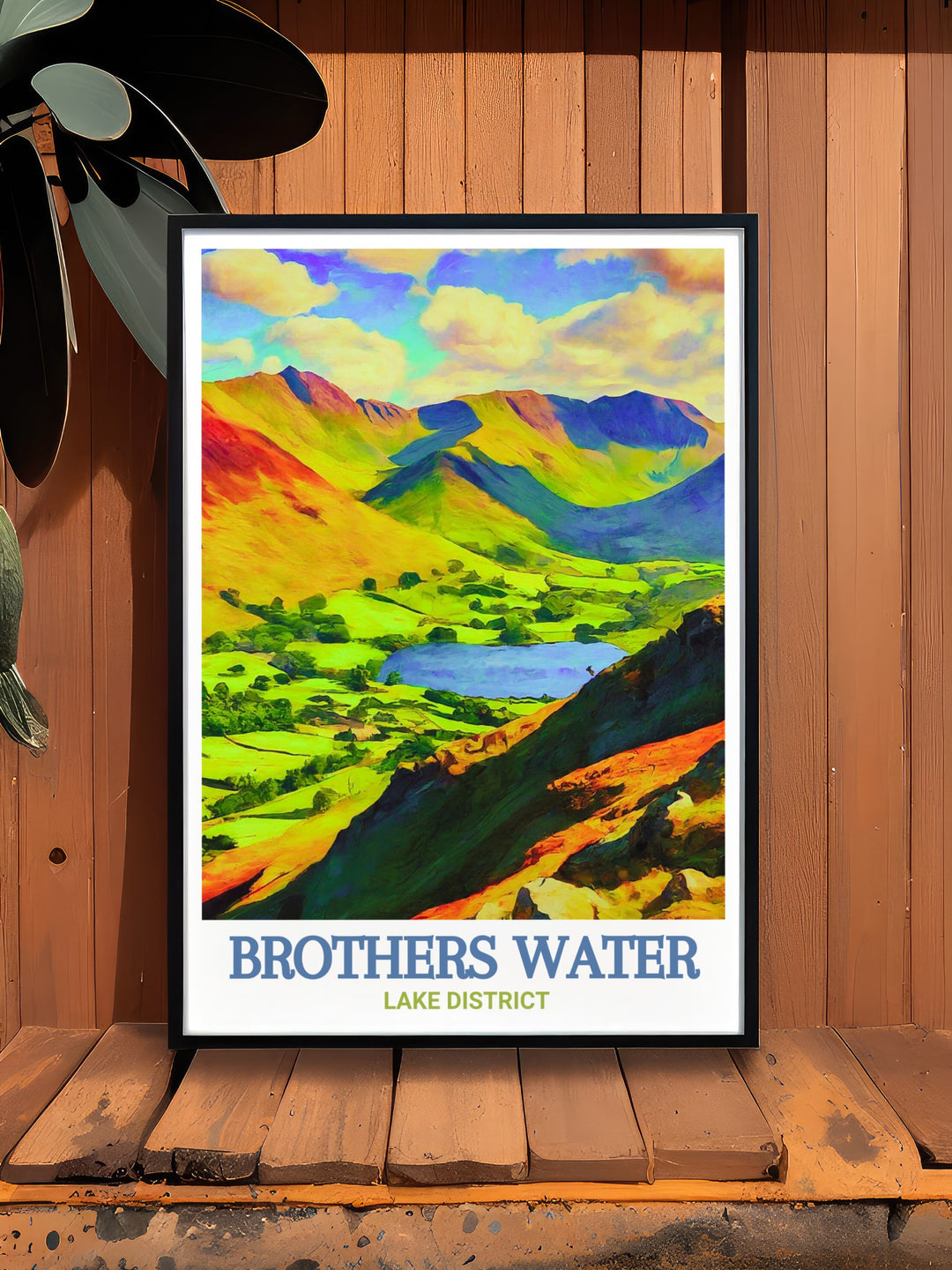 Brothers Water framed art offers a serene view of the lakes still waters, set against the backdrop of the Hartsop Valley. Perfect for anyone who appreciates the Lake Districts stunning landscapes, this print brings a sense of tranquility to any room.