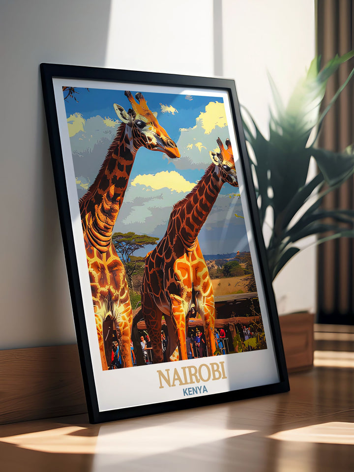 Unique Kenya gift ideas featuring vibrant Nairobi decor and wildlife prints from the Giraffe Centre perfect for any occasion from birthdays to anniversaries