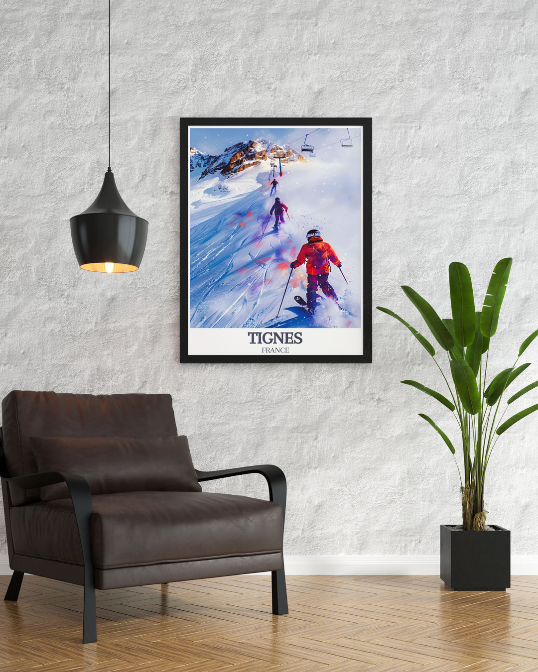 Add a touch of adventure to your walls with this Vintage Ski Poster showcasing the Grand Motte Glacier and Espace Killy region in the French alps perfect for modern art lovers and ski enthusiasts