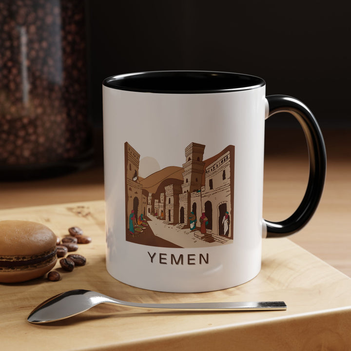 A stunning Yemen mug that celebrates the country’s rich heritage. The mug features unique designs that highlight Yemen’s beauty, ideal for coffee lovers and those who appreciate Middle Eastern culture. It is microwave and dishwasher safe for everyday convenience.