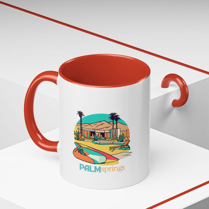 Bring the charm of Palm Springs to your daily routine with this stylish ceramic mug. Featuring detailed artwork of the city’s scenic views and iconic architecture, it is durable, dishwasher safe, and microwave friendly, perfect for coffee and tea lovers alike.