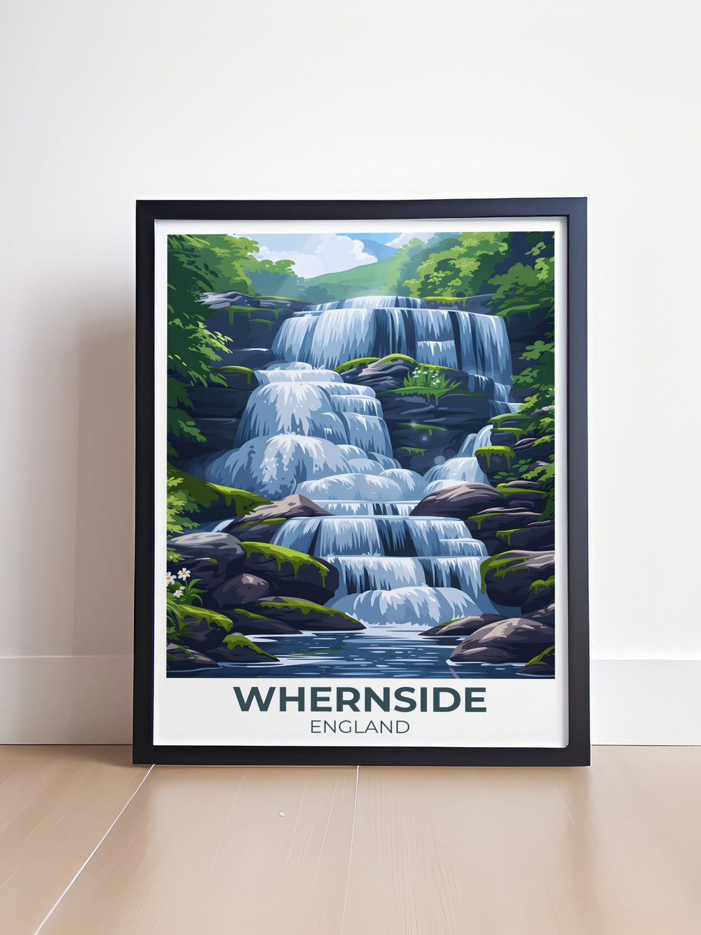 Elegant gallery wall art of Whernside, showcasing the beauty of its rugged trails and expansive views. This artwork creates a focal point that brings the natural elegance of the Yorkshire Dales into your home.