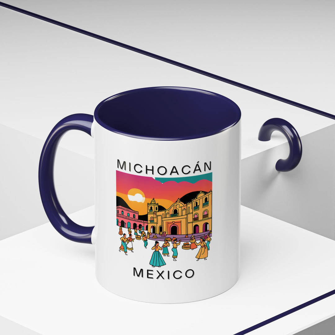 This Michoacán Mexico mug features stunning artwork inspired by the region’s cultural landmarks. Perfect for enjoying your favorite hot beverages, this mug is both practical and artistic. Dishwasher-safe and microwave-safe, it’s a great gift for travelers and art enthusiasts.