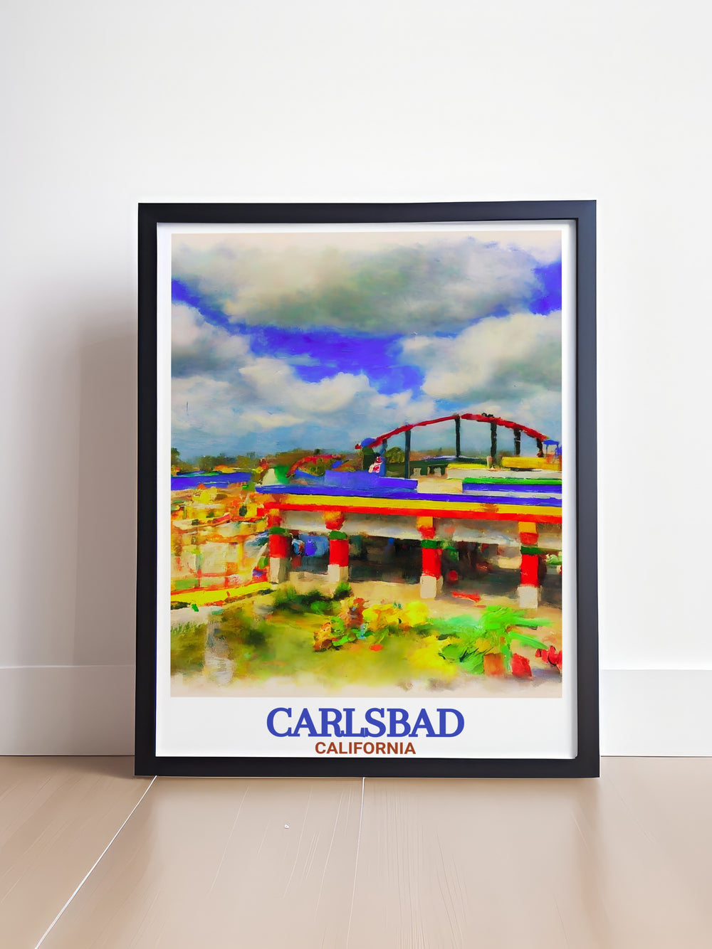 A beautiful Carlsbad city map poster featuring LEGOLAND California Resort, this digital download is perfect for those who want to bring the spirit of Californias coast into their decor. The vintage inspired design adds a unique and modern flair to any living space.