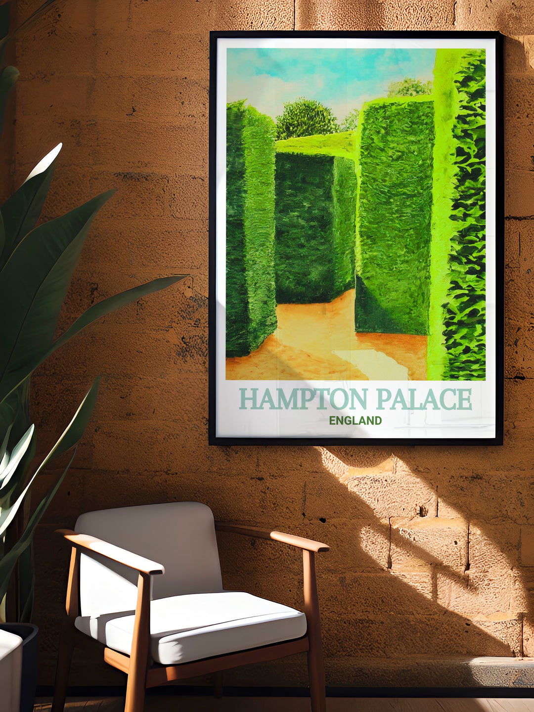 Our England framed art combines elegance and heritage, presenting Hampton Palace and The Gardens in a beautifully crafted frame. The artwork captures the essence of English culture, with meticulous attention to detail in both the architecture and natural surroundings. The framed piece is ready to hang, adding instant sophistication to your space. Its an excellent gift for anyone who loves England or appreciates fine art.