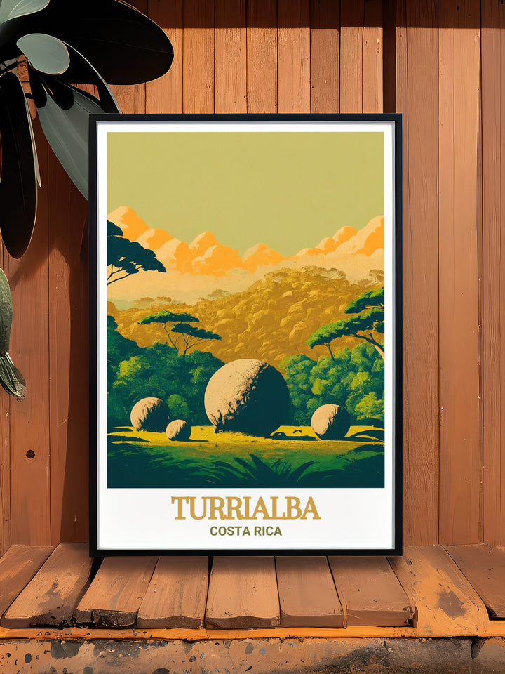 Beautiful Costa Rica Wall Art featuring Turrialba Print and Guayabo National Monument Stunning Prints a perfect choice for creating a travel inspired decor theme in your home or as a thoughtful Costa Rica gift for someone who loves the countrys rich heritage