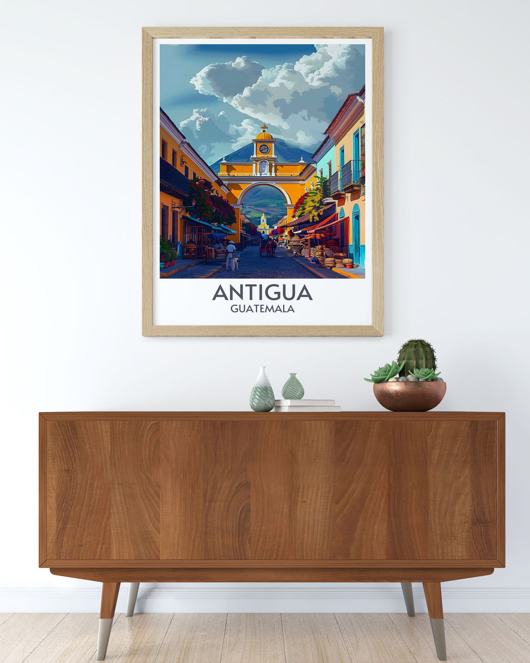 Black and white art print of Santa Catalina Arch showcasing the iconic landmarks intricate architecture a perfect addition to your wall art collection or as a unique gift for special occasions