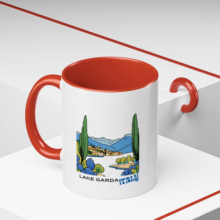 Sip in style with this stunning Lake Garda mug that features vibrant depictions of Italy’s lake and surrounding landscapes. A perfect addition to any kitchen, it is dishwasher and microwave safe for ultimate convenience and style.