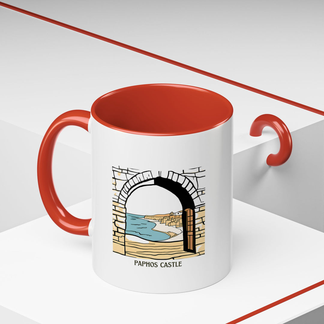 Enjoy a piece of Paphos Castle Cyprus with this beautifully designed ceramic mug. Featuring vibrant artwork inspired by the castle’s historic architecture and scenic surroundings, it is microwave and dishwasher safe, making it both practical and artistic.