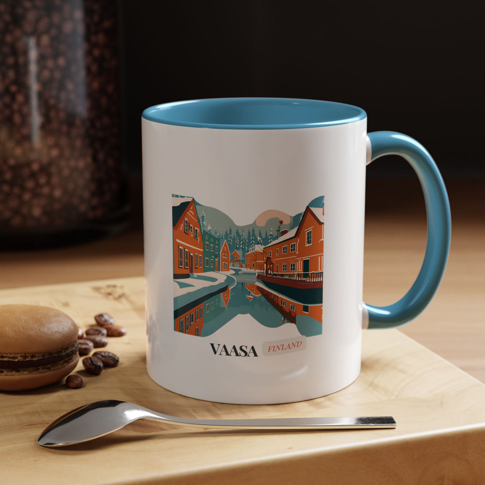 Experience the beauty of Vaasa with this elegant Finland mug featuring detailed illustrations of iconic landmarks. Made from high-quality ceramic, it is dishwasher and microwave safe. Ideal for daily use or as a thoughtful gift for fans and collectors of Vaasa Finland mugs.