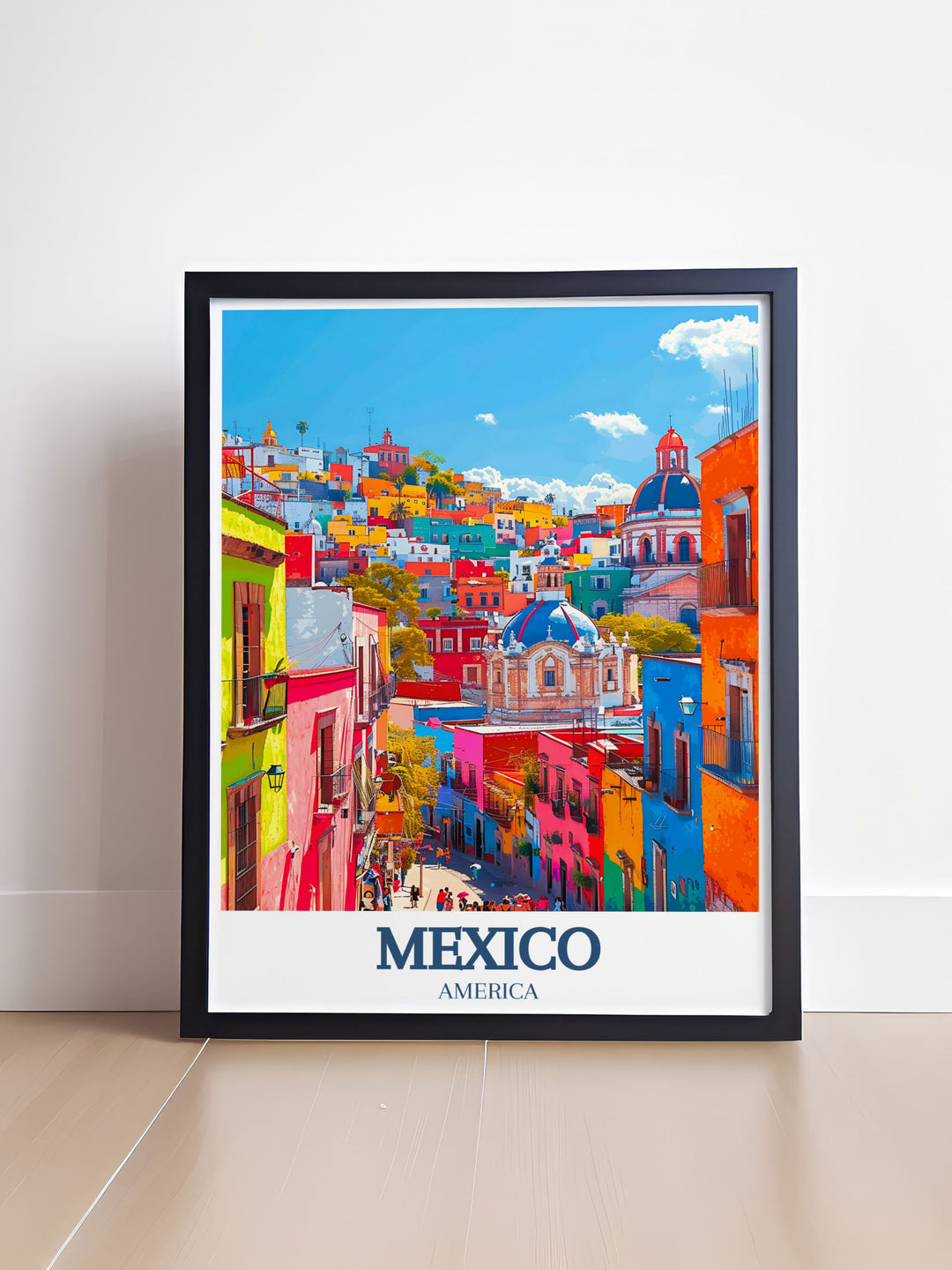 San Miguel de Allende modern art prints that bring the vibrant essence of the city into your home offering a visual delight with rich colors and beautiful architecture perfect for any room