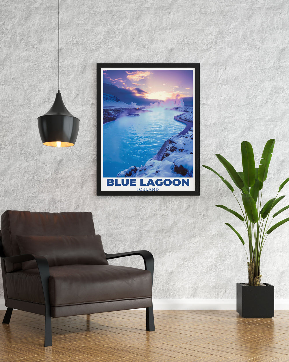 Bring the beauty of Iceland into your living space with The Blue Lagoon poster print. This vibrant piece of decor highlights the iconic geothermal waters and breathtaking scenery, perfect for creating a serene and elegant atmosphere in your home.