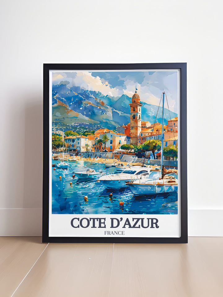 Bring the beauty of the French Riviera into your space with a poster featuring La Croisettes luxurious promenade and scenic beaches, ideal for enhancing any living area.