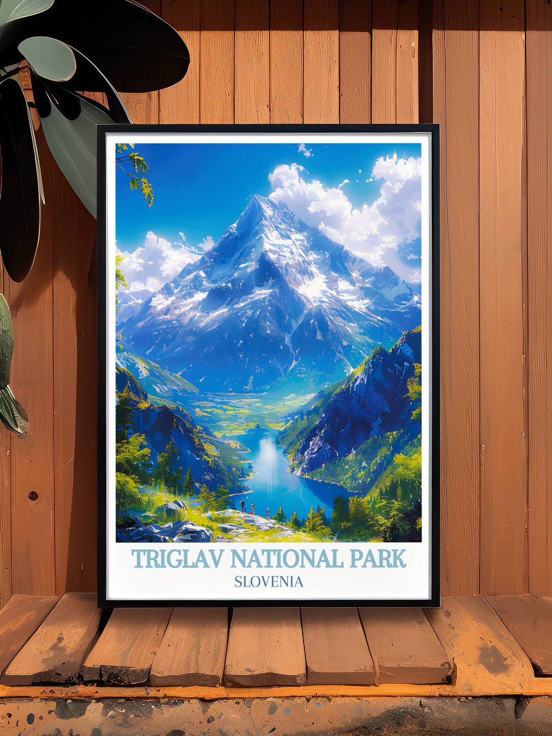 Triglav National Park wall art featuring the breathtaking scenery of Slovenias Julian Alps, with vibrant colors and fine details capturing the majestic peaks and serene lakes of this iconic national park.