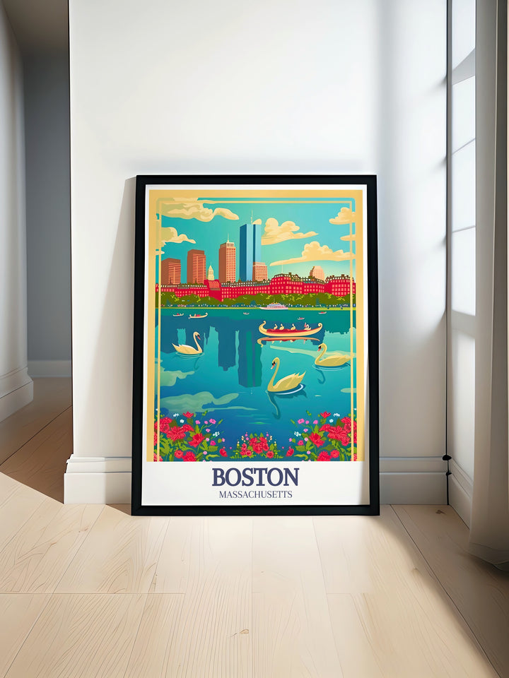 Boston Canvas Art highlights the citys famous landmarks, including the Charles River and the Financial District, in a vibrant yet serene piece. Ideal for city enthusiasts, this artwork brings the beauty of Boston into your home with its striking design and detail.