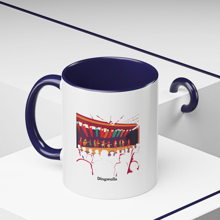 This Camden mug features unique artwork inspired by the iconic Dingwalls venue. Designed for durability and practicality, its dishwasher-safe ceramic construction makes it a versatile and stylish choice for coffee or tea lovers.