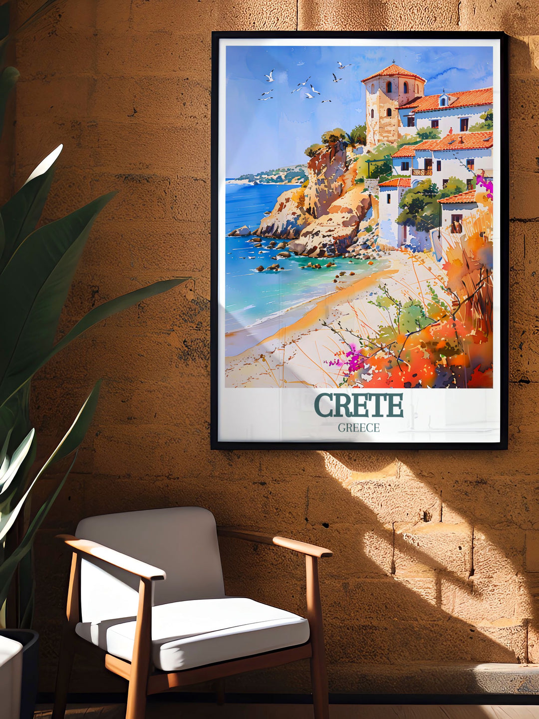Experience the enchanting scenery of Elafonissi Beach with this detailed art print. Showcasing the serene lagoon and pink tinted sands, this travel poster is perfect for adding a touch of Cretes coastal charm to your home decor. An ideal gift for those who love Greeces natural landscapes.