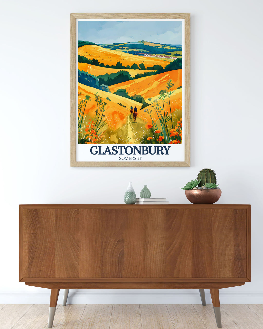 Beautiful Glastonbury Tor artwork capturing the essence of Somerset levels and Mendip hills a great piece for UK wall art collectors and those looking for unique Glastonbury Tor gifts or England travel art to enhance their living space.