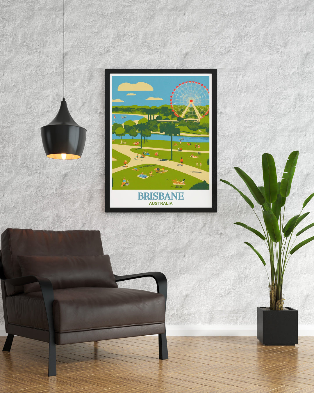 South Bank Parklands Brisbane Travel Print is a stunning piece of wall decor that brings the essence of Brisbane into your living space. Perfect for framing or as a digital download this print adds elegance and charm to any room with its depiction of Brisbanes beautiful parklands