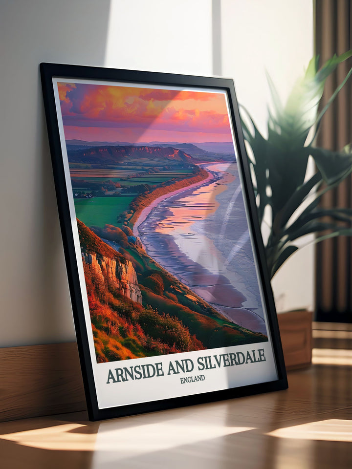 Morecambe Bay stunning prints capturing the essence of Silverdale and Arnside ideal for those looking to bring the beauty of AONB landscapes into their living room decor