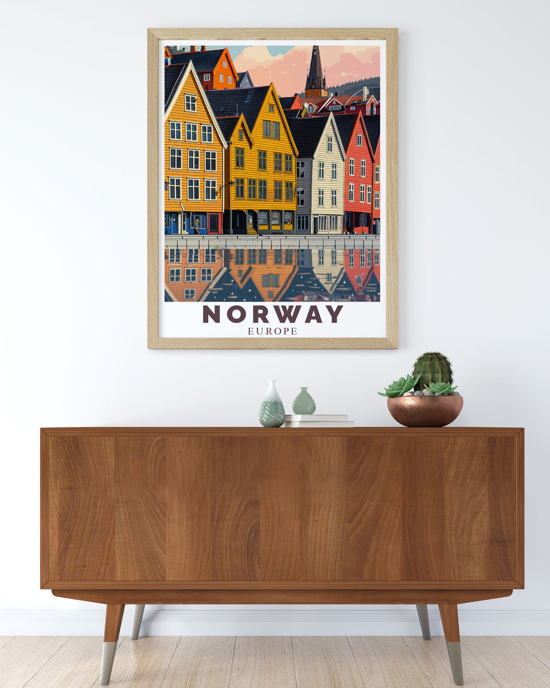 Flekkefjord decor bringing Scandinavian charm to your home with Norway wall hanging and Bryggen Bergen modern prints perfect for creating a stylish focal point