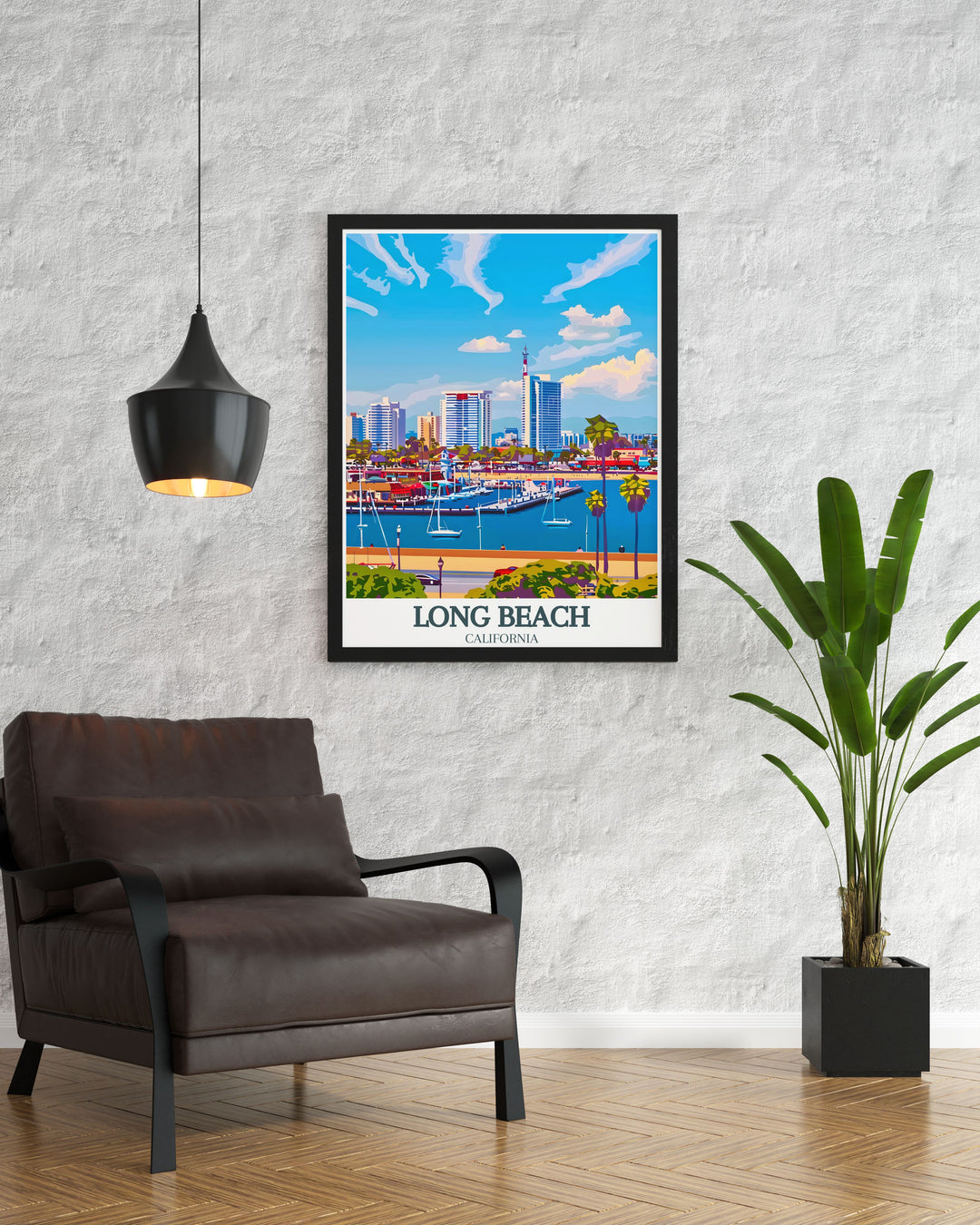 Elevate your space with a Long Beach poster featuring Belmont Shore Long Beach Downtown. The skyline and city map come alive in this modern art print, perfect for personalized gifts or stunning decor that captures the vibrant energy of California.