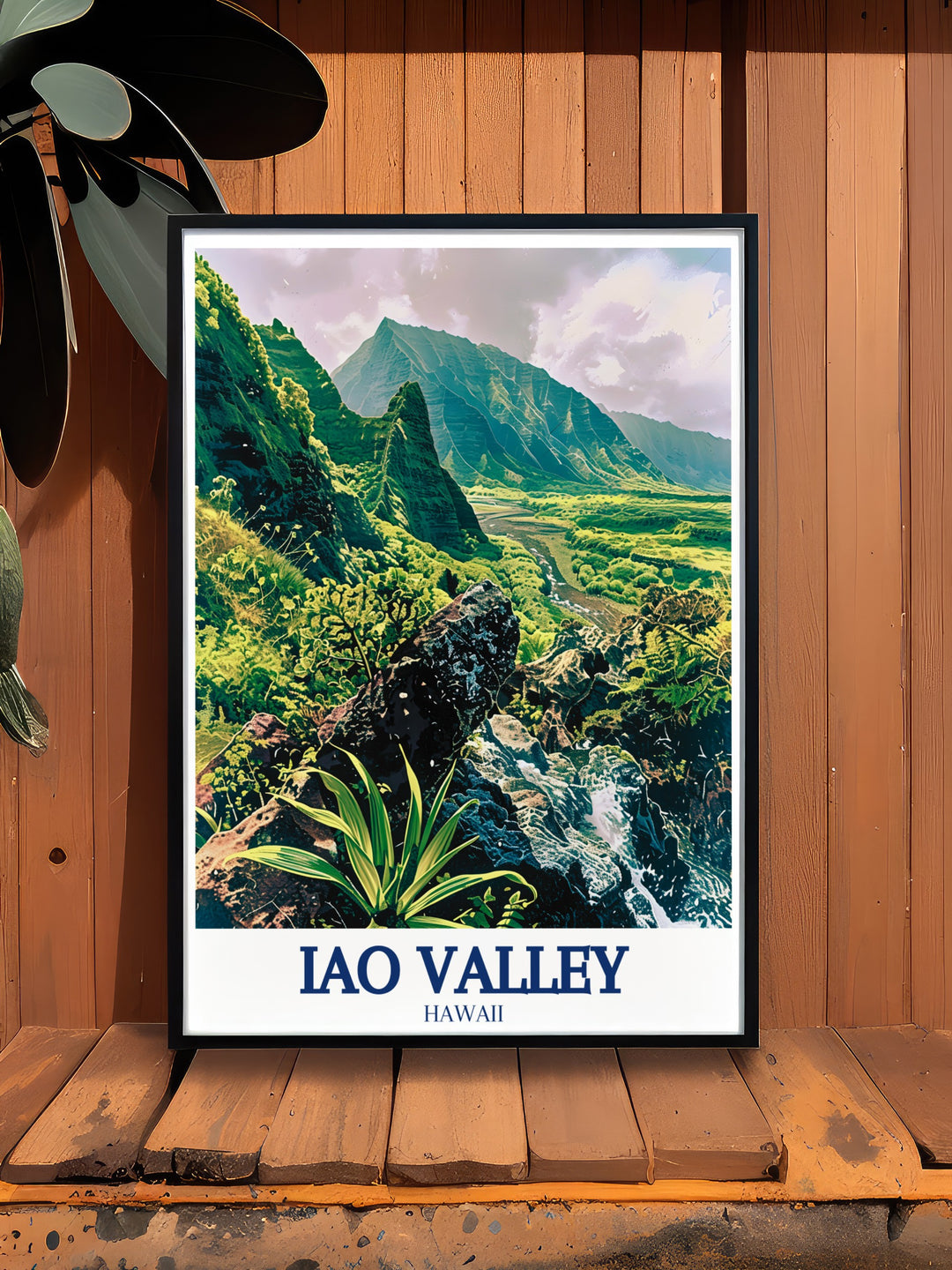 Our Iao Valley art print beautifully captures the lush landscapes of this famous Hawaiian valley, featuring the Iao Needle and Iao Stream in stunning detail. Ideal for nature lovers and travelers, this wall art brings the beauty of the Hawaiian islands into your home with elegance and charm.