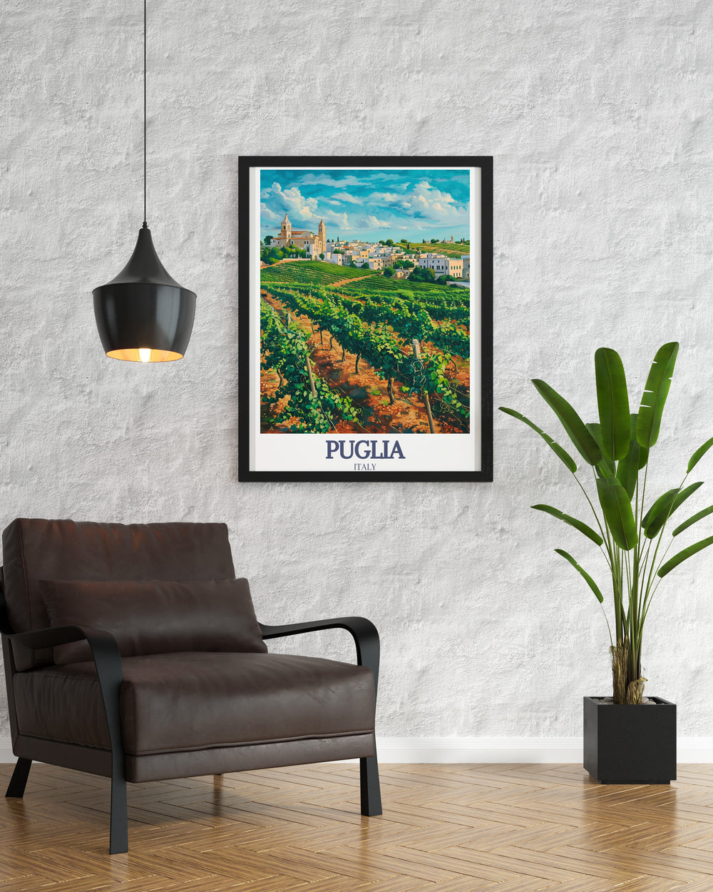 Explore Salento vineyards with this Italy Travel Print. The vibrant colors and intricate details of Salento vineyards make this Puglia Poster a must have for any Italian art lover. Perfect for adding a touch of sophistication to your home decor.