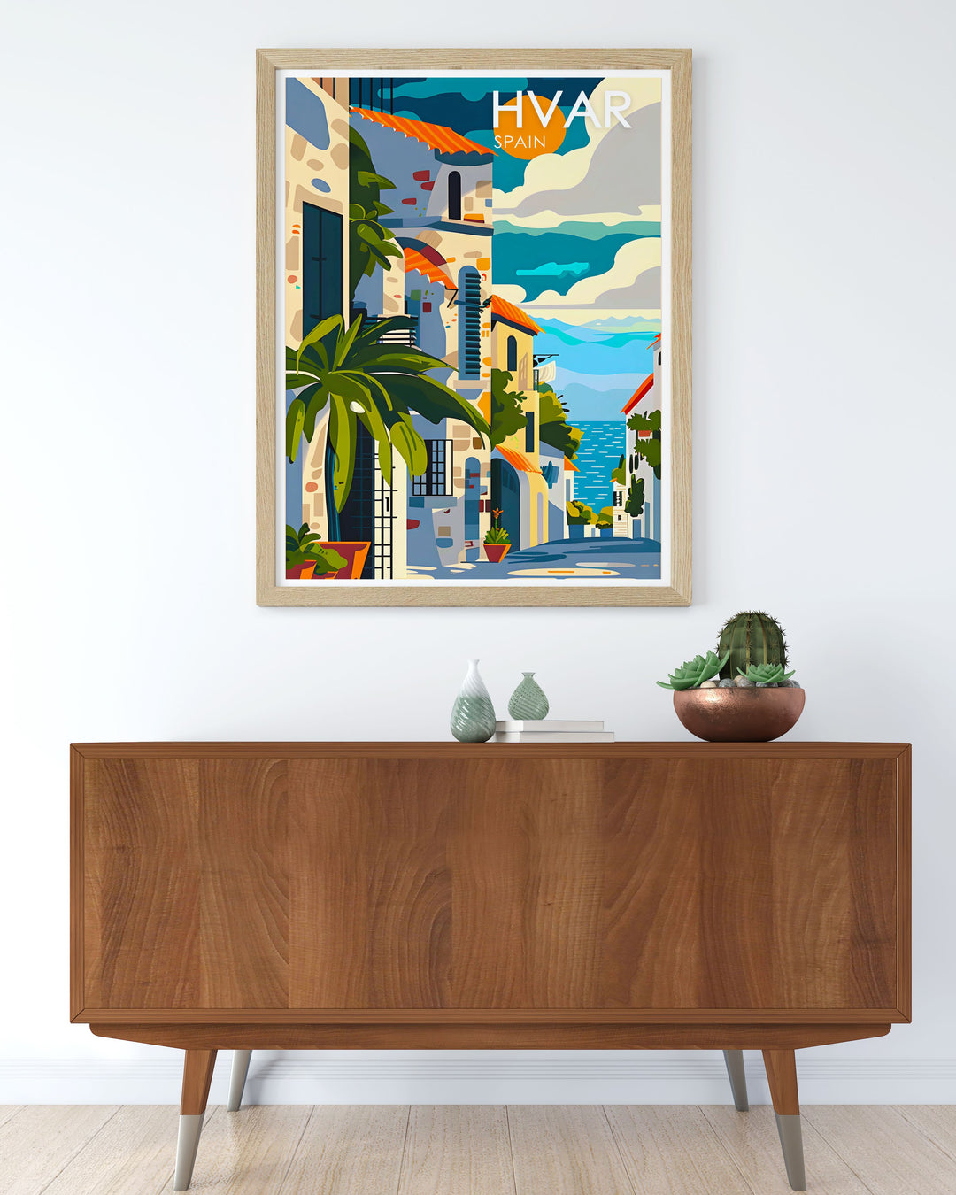 Custom print of St. Stephens Square in Hvar, illustrating its architectural beauty and historical charm. This detailed piece is perfect for history enthusiasts and art lovers, capturing the timeless appeal of Hvar.