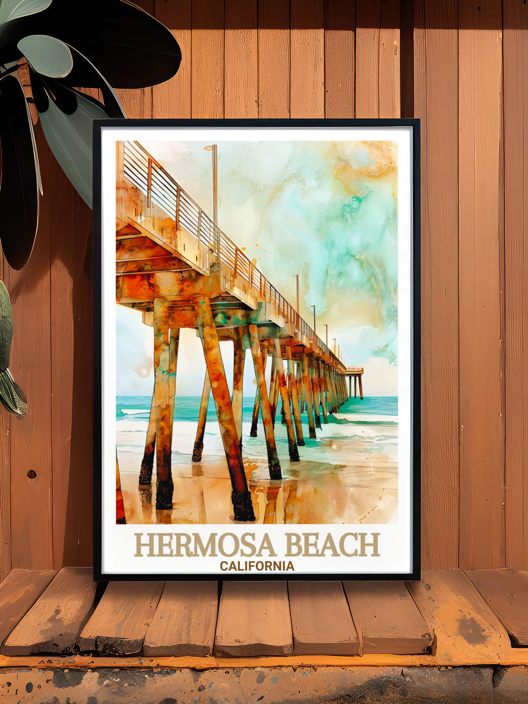 Add a touch of Southern California charm to your home with this Hermosa Beach travel print, featuring the iconic pier and sunny coast. The perfect framed art piece for anyone who enjoys the relaxing atmosphere of beachside living.