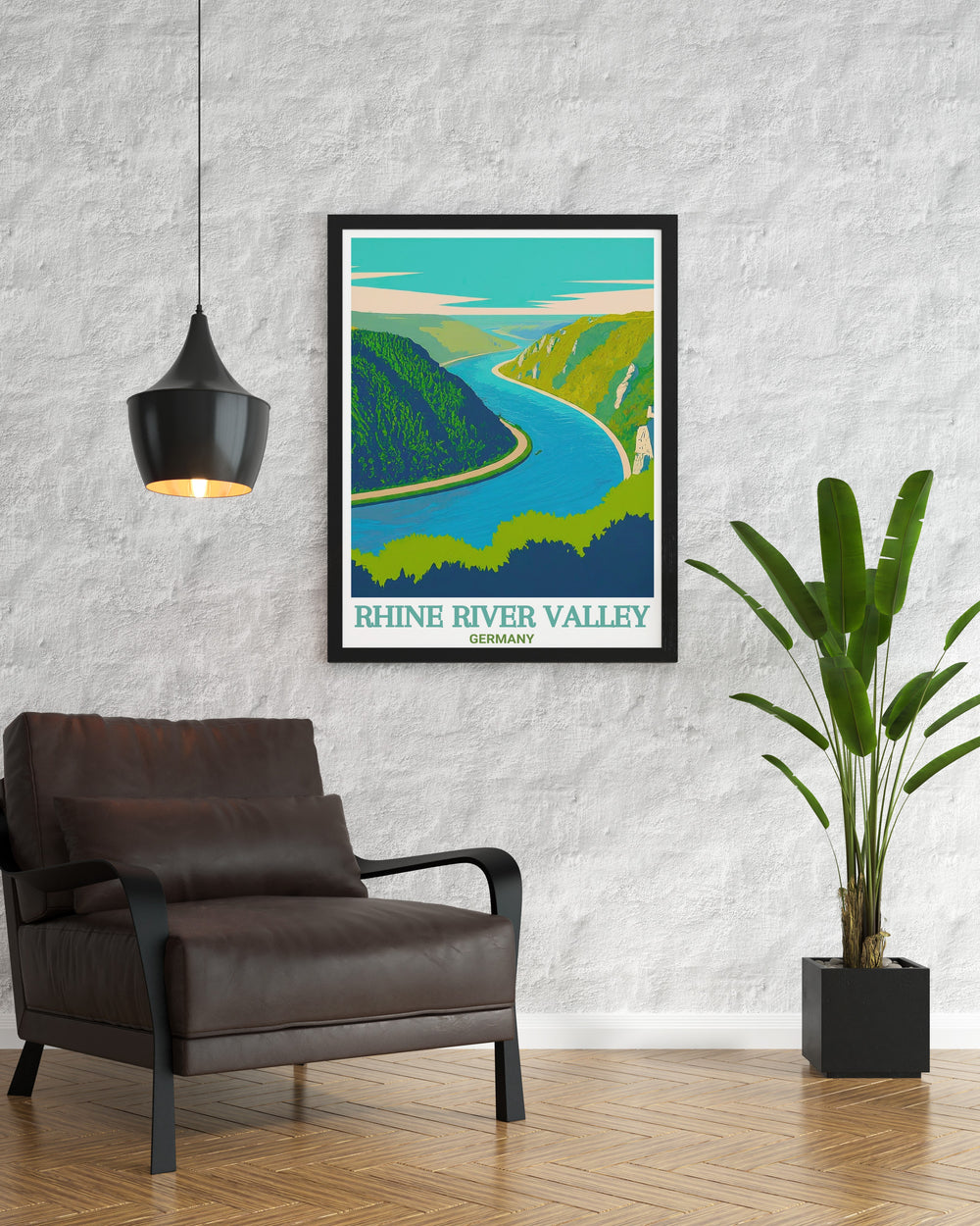 Stunning Germany wall art featuring Rhine Gorge and the Rhine River ideal for living room decor and travel memories