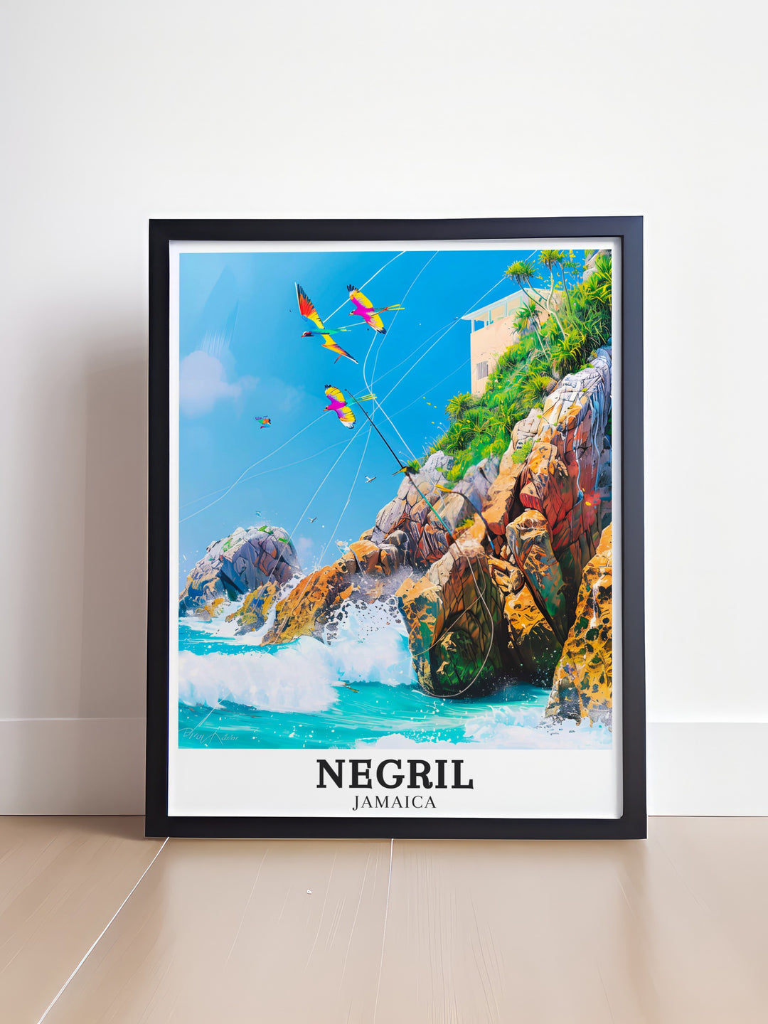 West End Cliffs canvas wall art depicting the dramatic cliffs and majestic views of Negril. These travel canvas prints are perfect for Caribbean art enthusiasts who appreciate natural beauty. Enhance your living space with Negril Wall Art that captures stunning views of the Caribbean Sea.