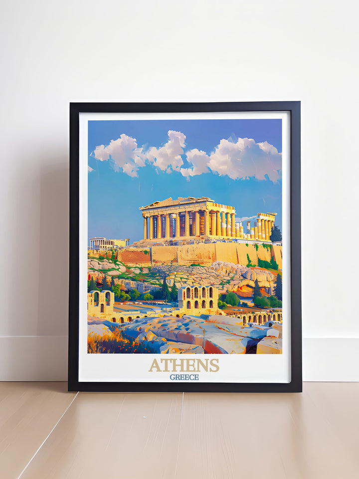 Stunning Athens Georgia photo print highlighting the detailed street map and The Acropolis. Ideal for wall art decor and perfect as a unique gift for anniversaries birthdays or Christmas.