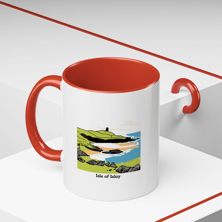 Celebrate the charm of the Isle of Islay with this stunning mug. Made from durable ceramic, it features a beautifully detailed design of the island’s landscapes, ideal for hot beverages and dishwasher-safe and microwave-safe for daily use.