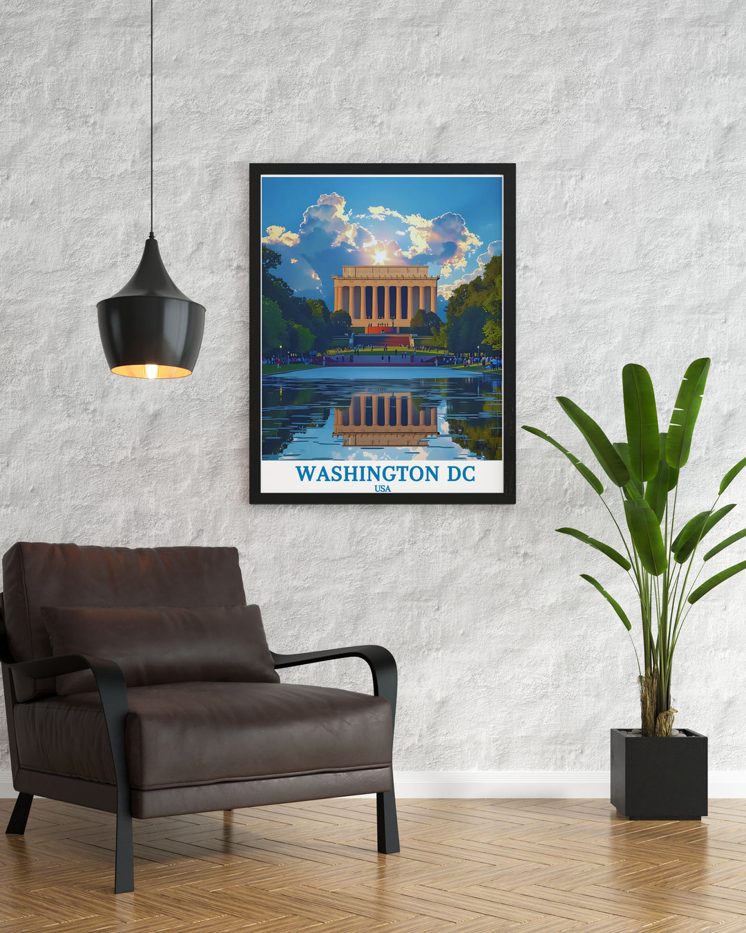 Versatile Washington DC decor piece highlighting The Lincoln Memorial a perfect addition to any art collection or as a standalone statement piece