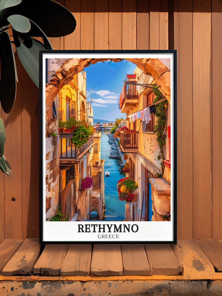 Old Town Crete Framed Prints featuring Rethymno offer a timeless piece of art for Greece travel enthusiasts this stunning print adds beauty and character to any room a thoughtful and sophisticated gift for those who love Greece island decor