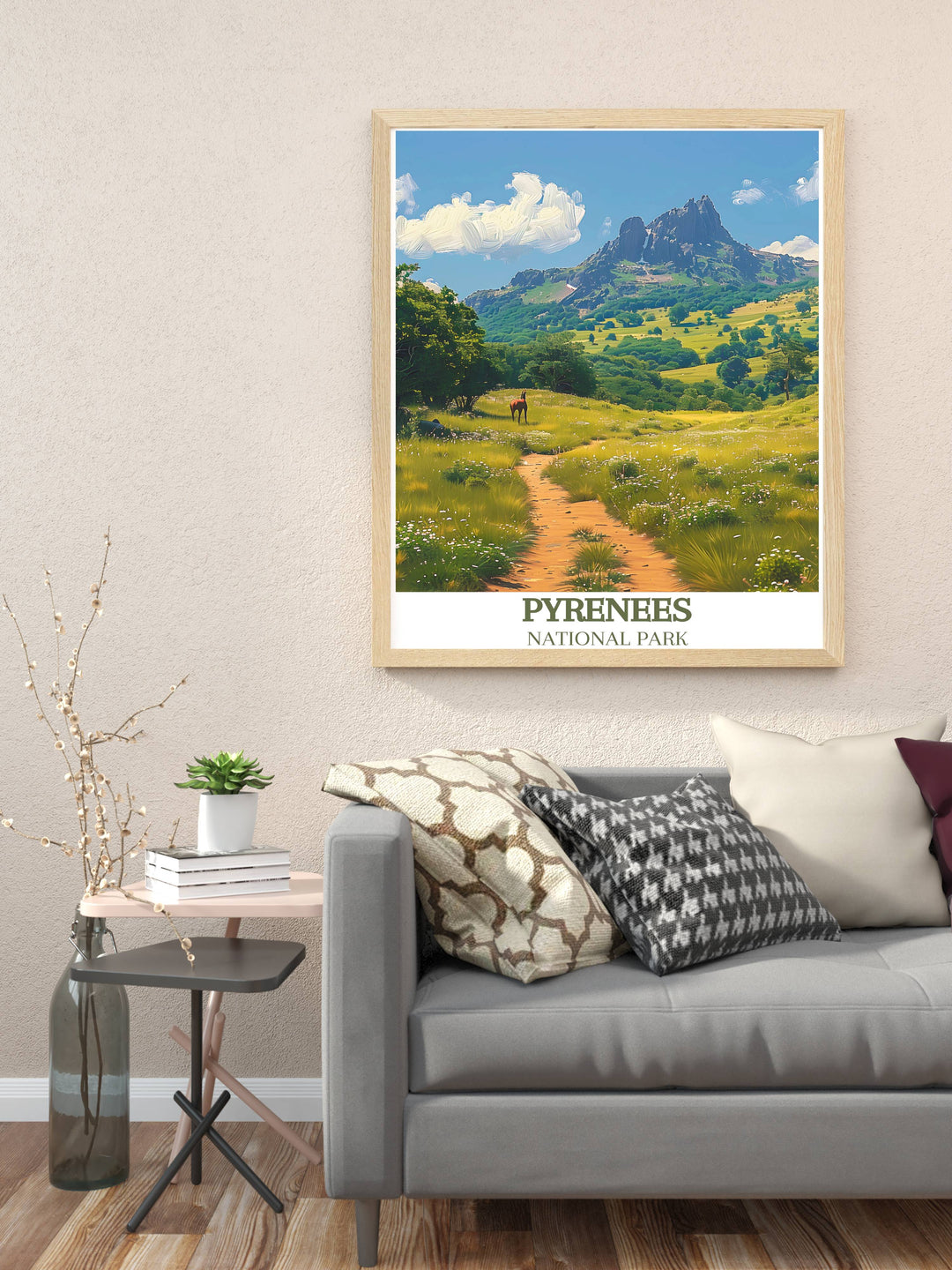 National Park art print of Pic du Midi dOssau showcasing the rugged charm of the Pyrenees Mountains a perfect addition to your home decor collection.