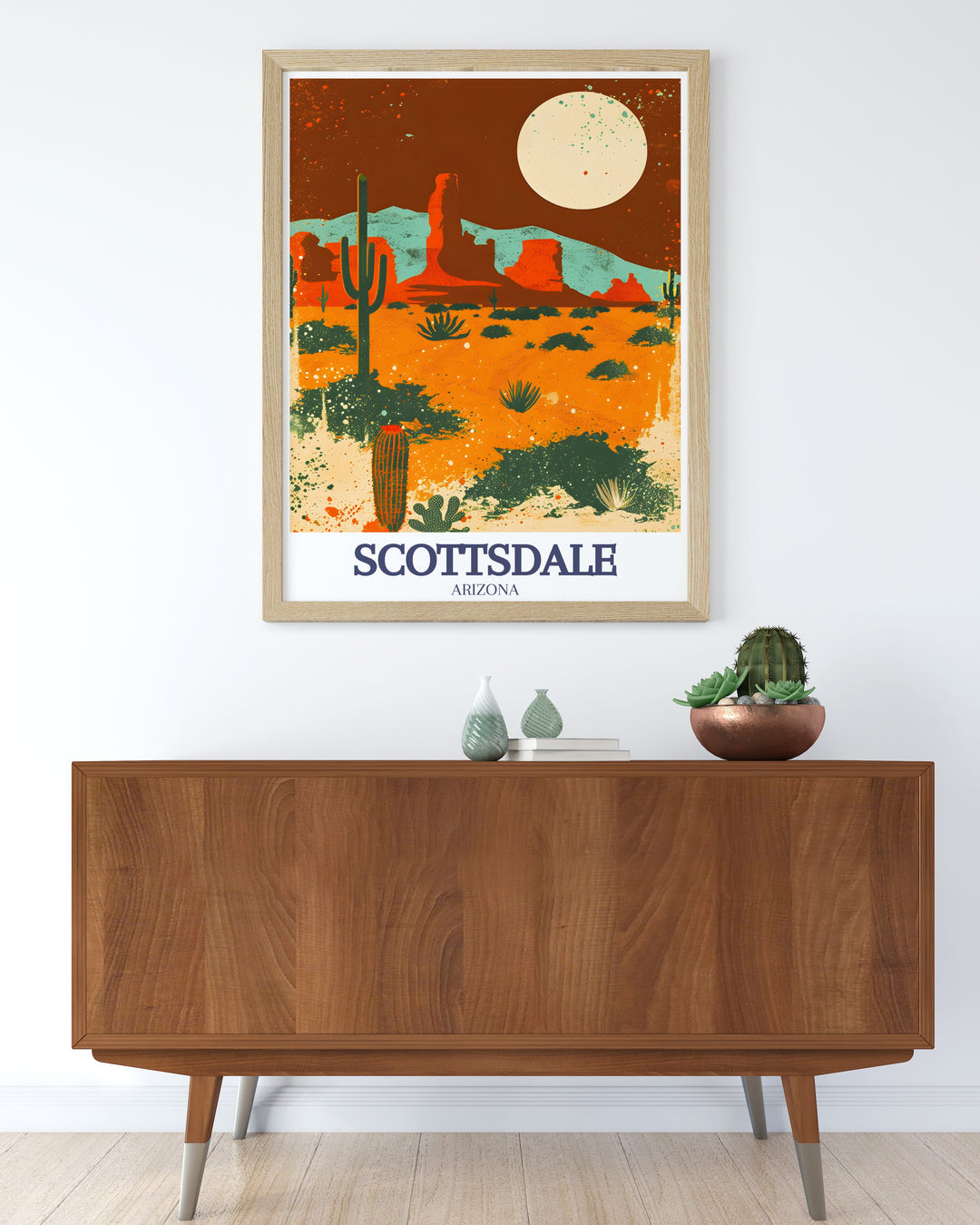 Bring the beauty of Arizona into your home with this vibrant Scottsdale Art Print, featuring the natural wonders of Scottsdale, Red Rock Canyon, and Cathedral Rock. Perfect for lovers of outdoor adventure and Southwest landscapes.