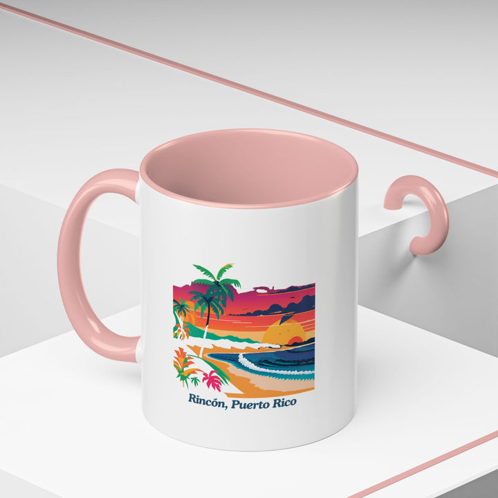 A stylish Rincon Puerto Rico mug perfect for coffee and tea lovers. Showcasing detailed designs of the island’s iconic coastal architecture and scenic beaches, this ceramic mug is durable, dishwasher safe, and an excellent gift for those who appreciate scenic heritage.