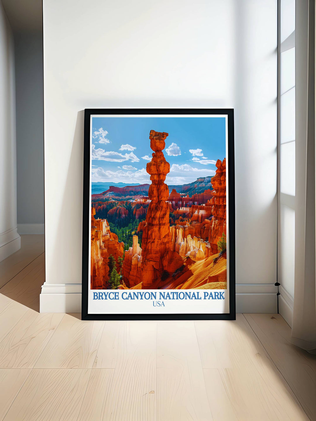 Beautiful Bryce Canyon print showcasing the iconic Thors Hammer rock formation. Perfect for adding a touch of natural beauty to your home decor. High quality digital download available for easy at home printing and immediate enjoyment.