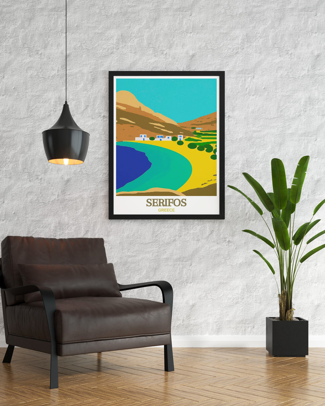 A captivating depiction of Psili Ammos Beach, this Serifos artwork showcases the natural beauty of one of Greeces most serene beaches. The vibrant colors and fine details make it a must have for anyone who appreciates the Greek islands.