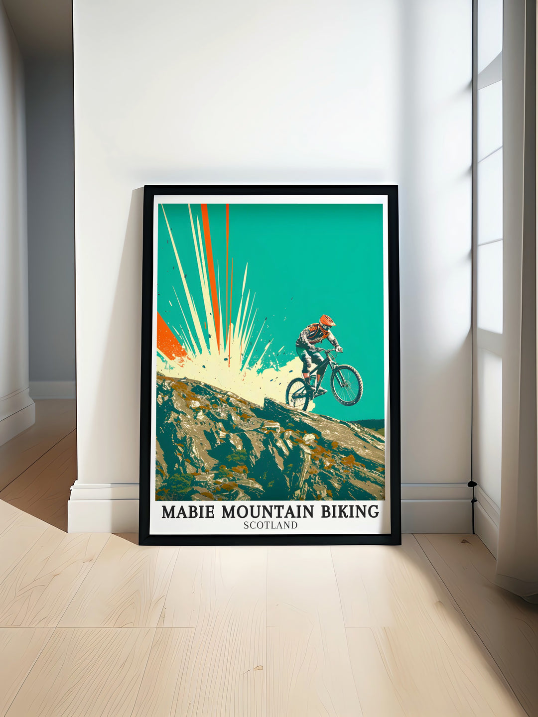 Dumfries art. Celebrating the stunning views and adventurous spirit of Mabie Mountain Biking in Dumfries, this art is perfect for anyone who appreciates the beauty of Scotlands outdoor landscapes. Perfect for home decor.